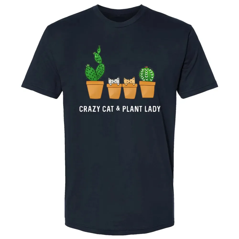 Catcus Cat Cactus Succulent Crazy Plant Mom Gift Premium Unisex T-shirt - 2