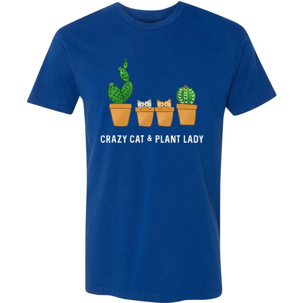 Catcus Cat Cactus Succulent Crazy Plant Mom Gift Premium Unisex T-shirt - 10