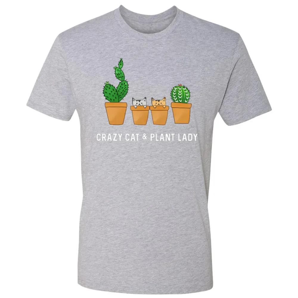 Catcus Cat Cactus Succulent Crazy Plant Mom Gift Premium Unisex T-shirt - 9