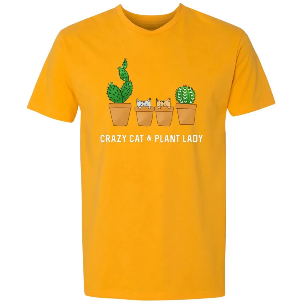 Catcus Cat Cactus Succulent Crazy Plant Mom Gift Premium Unisex T-shirt - 11