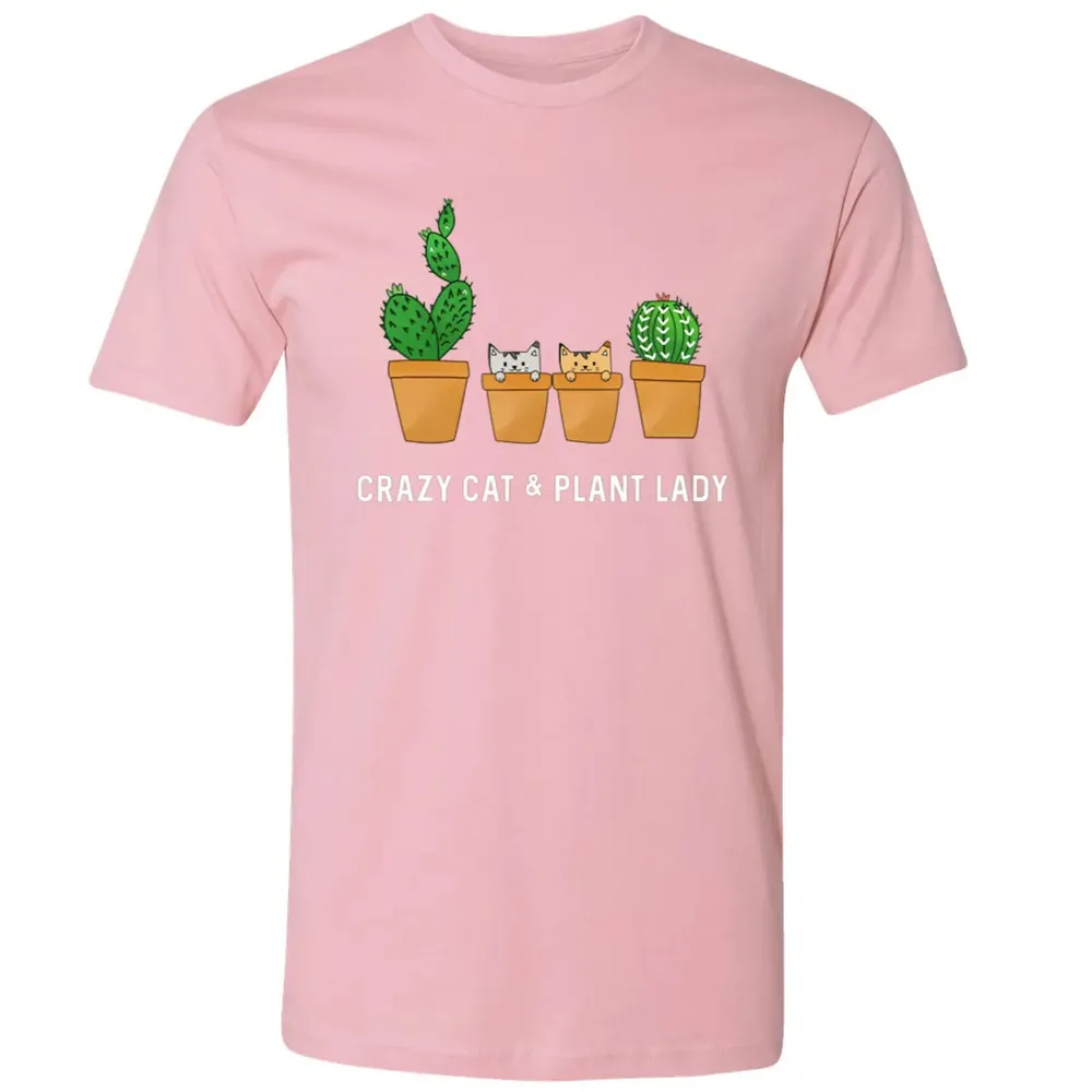 Catcus Cat Cactus Succulent Crazy Plant Mom Gift Premium Unisex T-shirt - 3