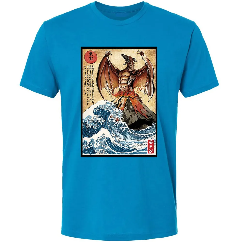 Fire Pteranodon in Japan Premium Unisex T-shirt - 15