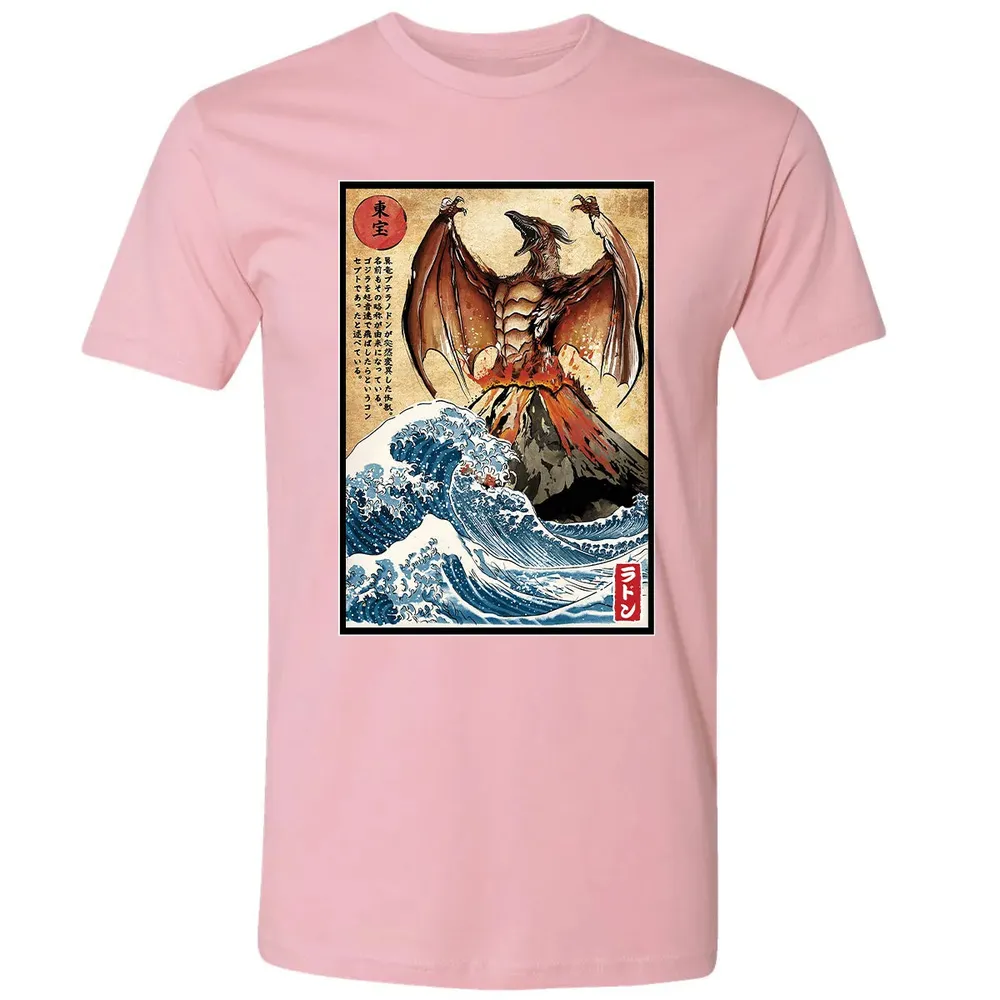 Fire Pteranodon in Japan Premium Unisex T-shirt - 3