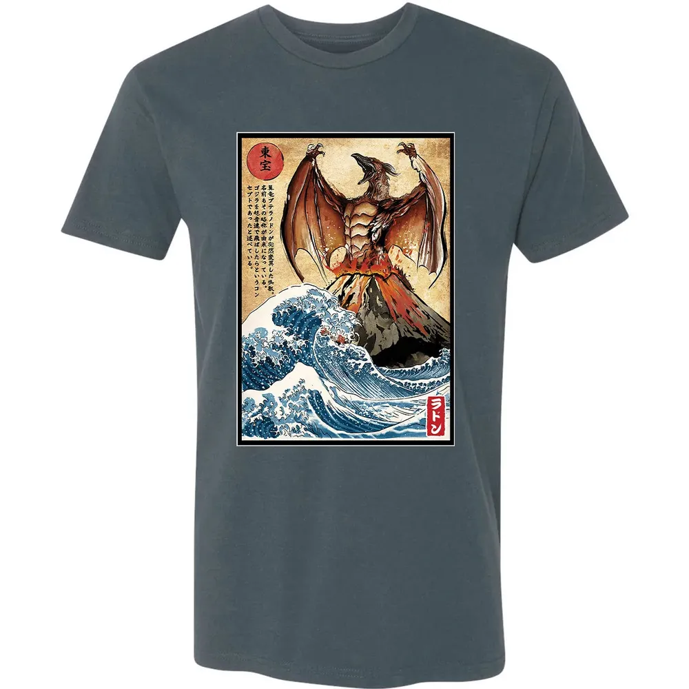 Fire Pteranodon in Japan Premium Unisex T-shirt - 14