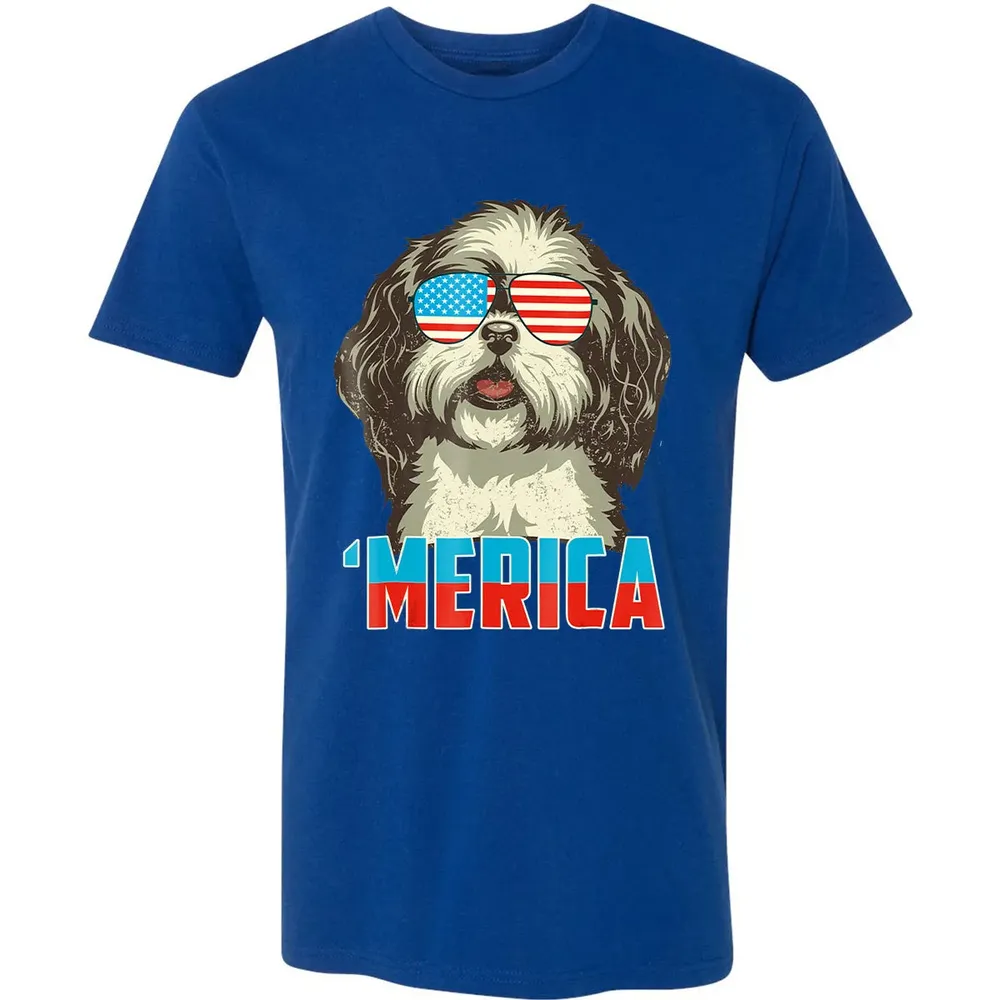 4th of July Patriot Shih Tzu Merica  for Women Men Premium Unisex T-shirt - 10