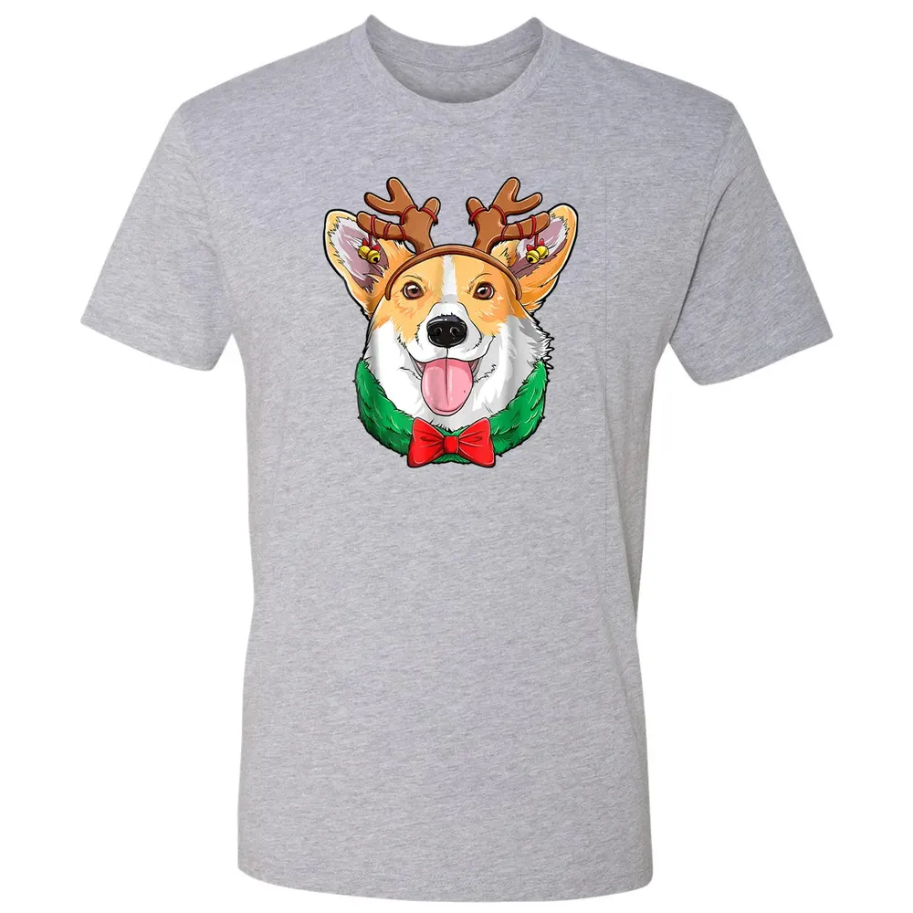 Corgi Christmas  Reindeer Antlers Dog Xmas Girls Kids Premium Unisex T-shirt - 9