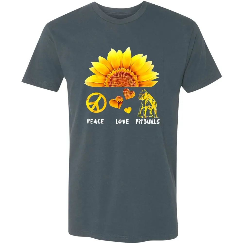 Peace + Love + Pitbulls Premium Unisex T-shirt - 14