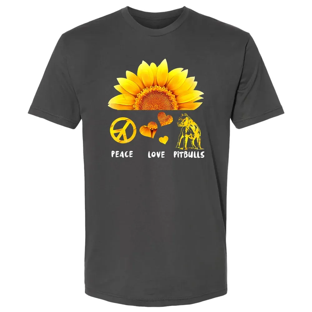 Peace + Love + Pitbulls Premium Unisex T-shirt - 8