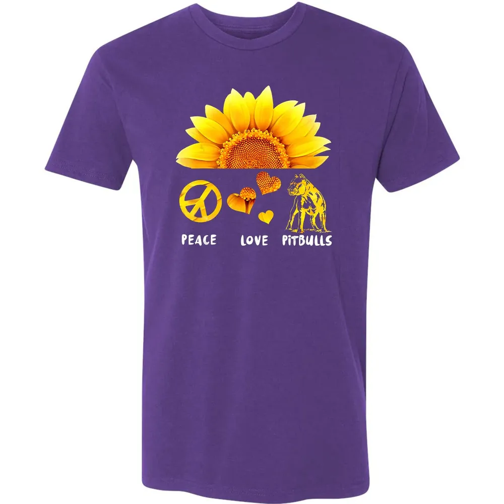 Peace + Love + Pitbulls Premium Unisex T-shirt - 7