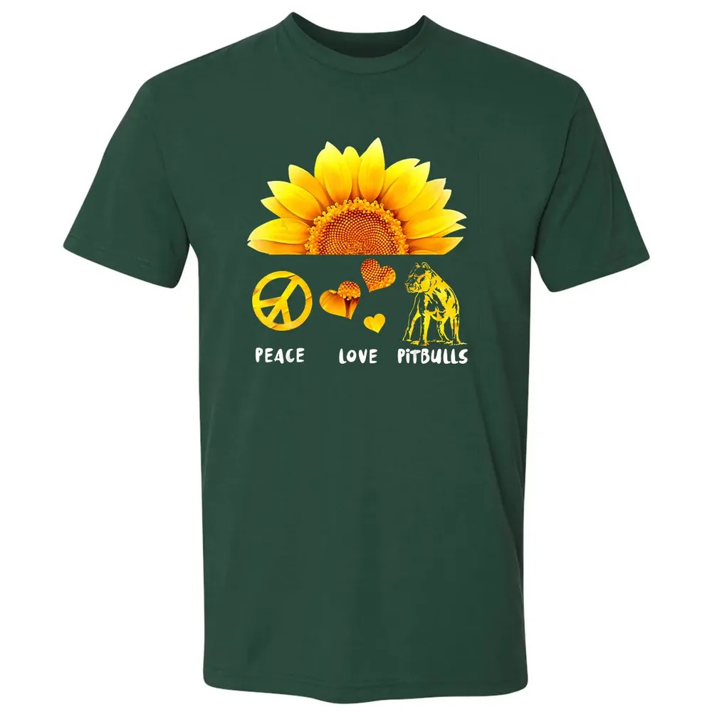 Peace + Love + Pitbulls Premium Unisex T-shirt - 12