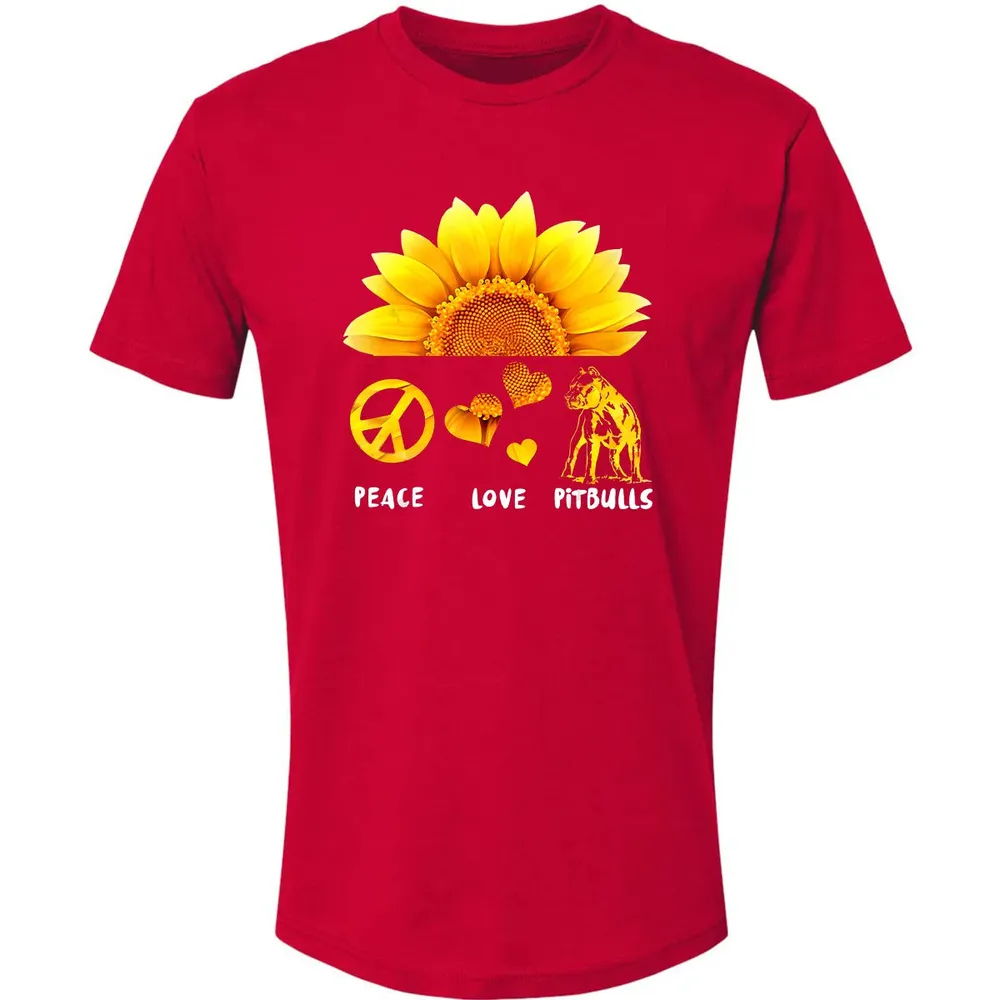 Peace + Love + Pitbulls Premium Unisex T-shirt - 6