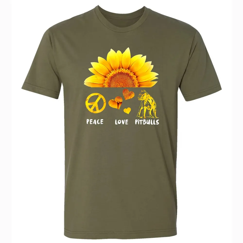 Peace + Love + Pitbulls Premium Unisex T-shirt - 5