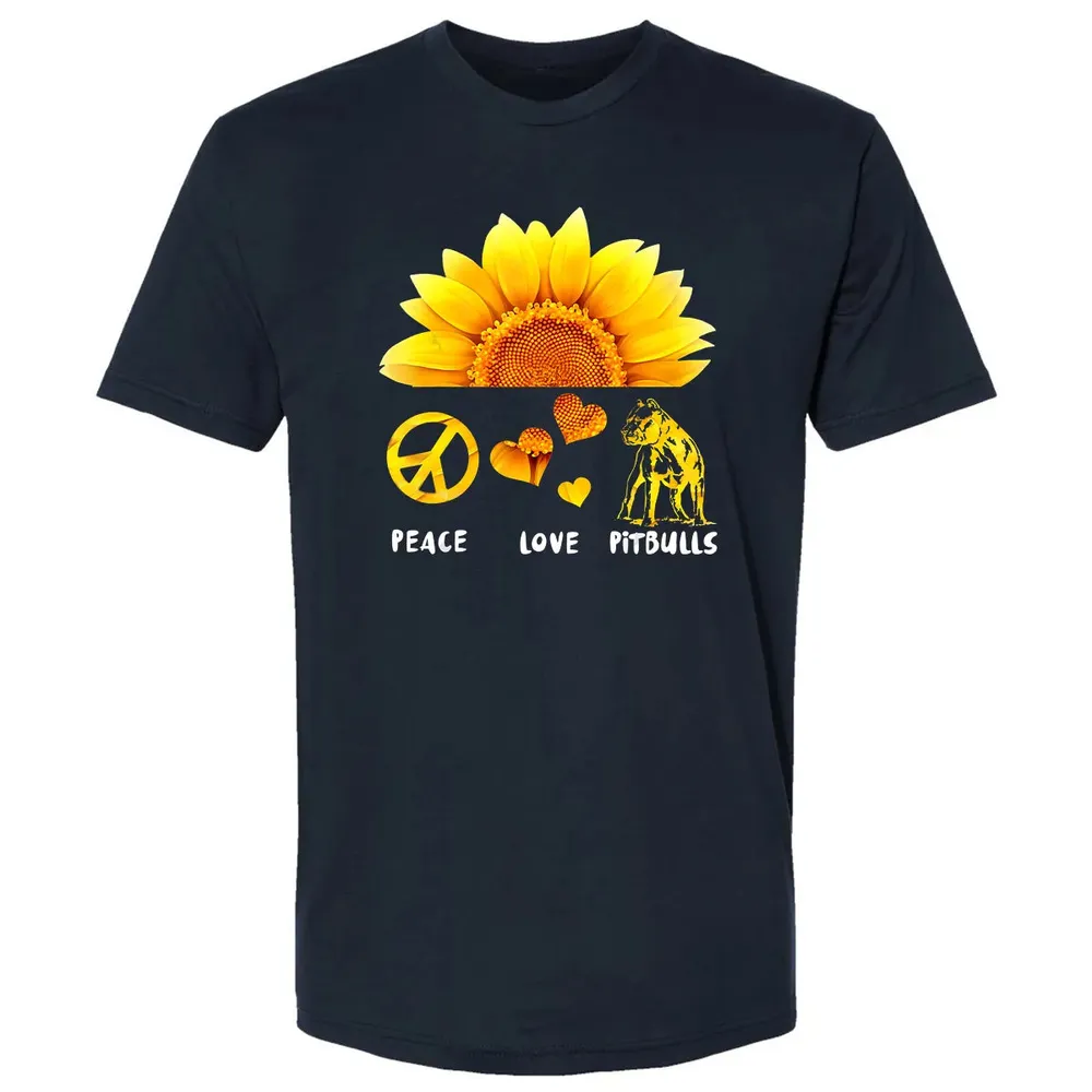 Peace + Love + Pitbulls Premium Unisex T-shirt - 2