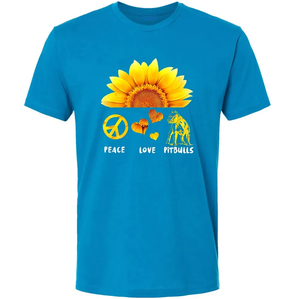 Peace + Love + Pitbulls Premium Unisex T-shirt - 15