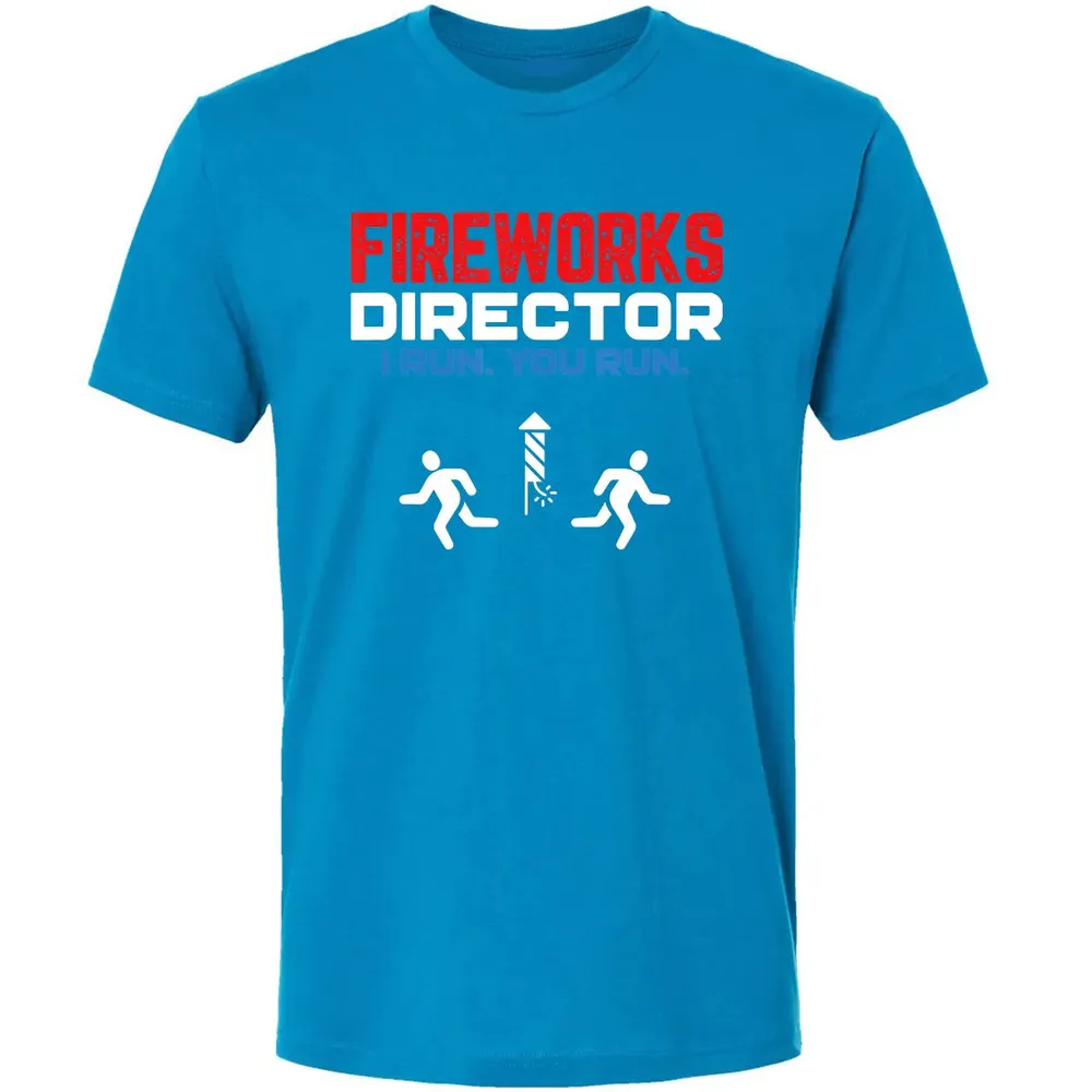 Fireworks Director I Run You Run Patriotic Funny 4th Of July Premium Unisex T-shirt - 15