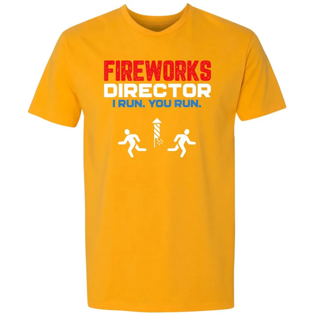 Fireworks Director I Run You Run Patriotic Funny 4th Of July Premium Unisex T-shirt - 11