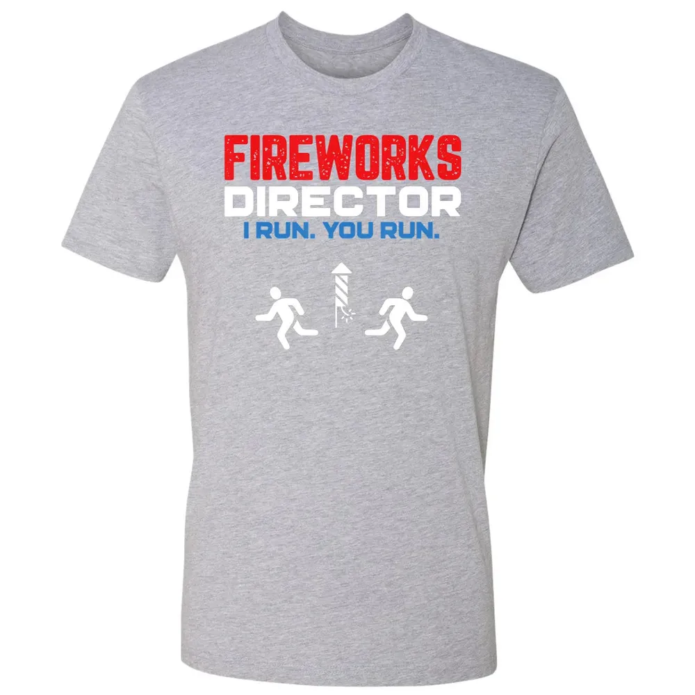 Fireworks Director I Run You Run Patriotic Funny 4th Of July Premium Unisex T-shirt - 9