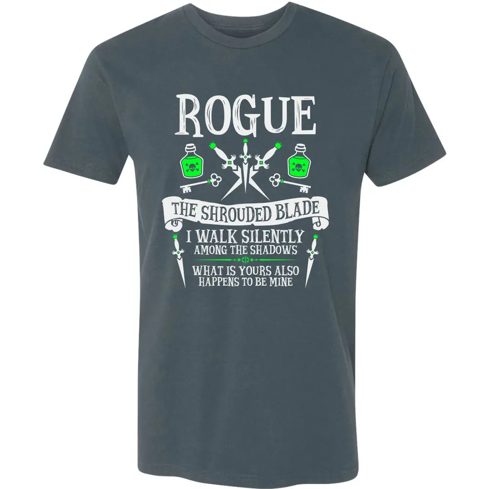 ROGUE, THE SHROUDED BLADE (White Text) Premium Unisex T-shirt - 14