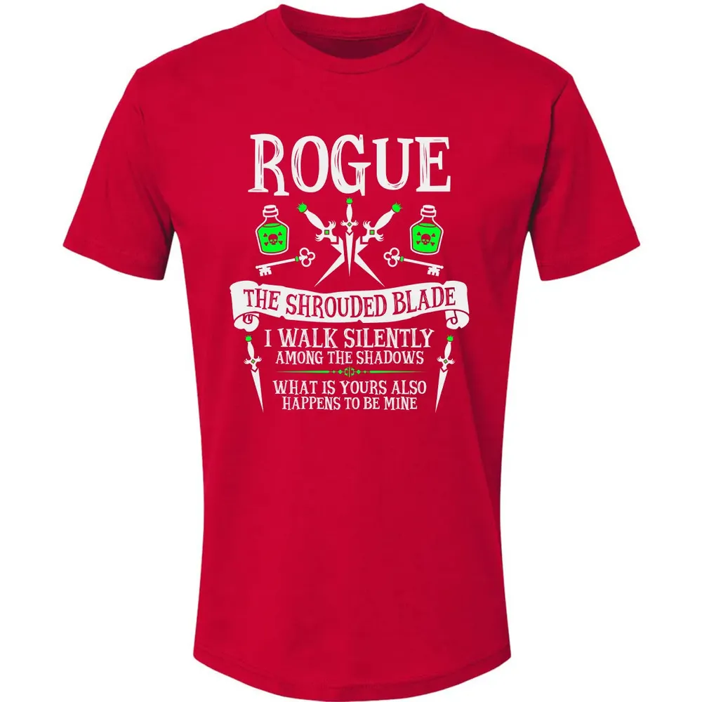 ROGUE, THE SHROUDED BLADE (White Text) Premium Unisex T-shirt - 6