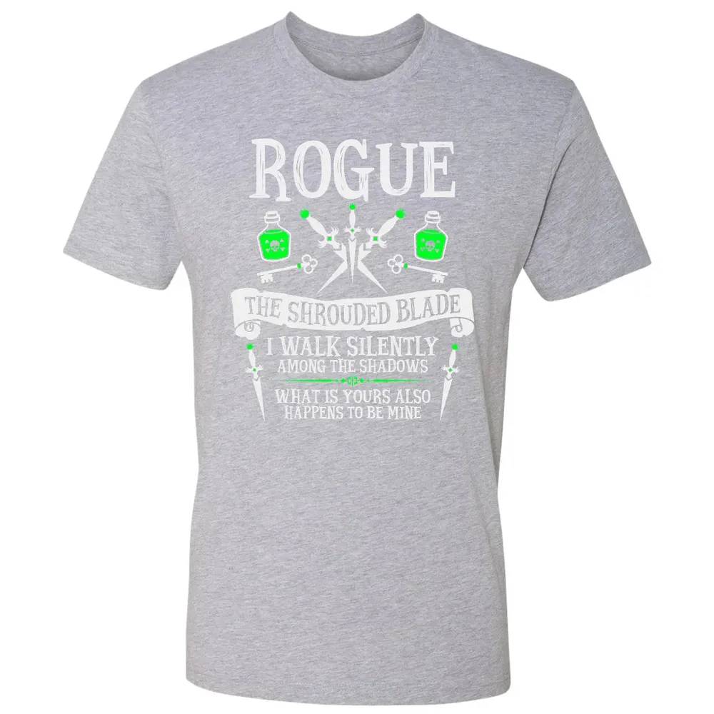 ROGUE, THE SHROUDED BLADE (White Text) Premium Unisex T-shirt - 9