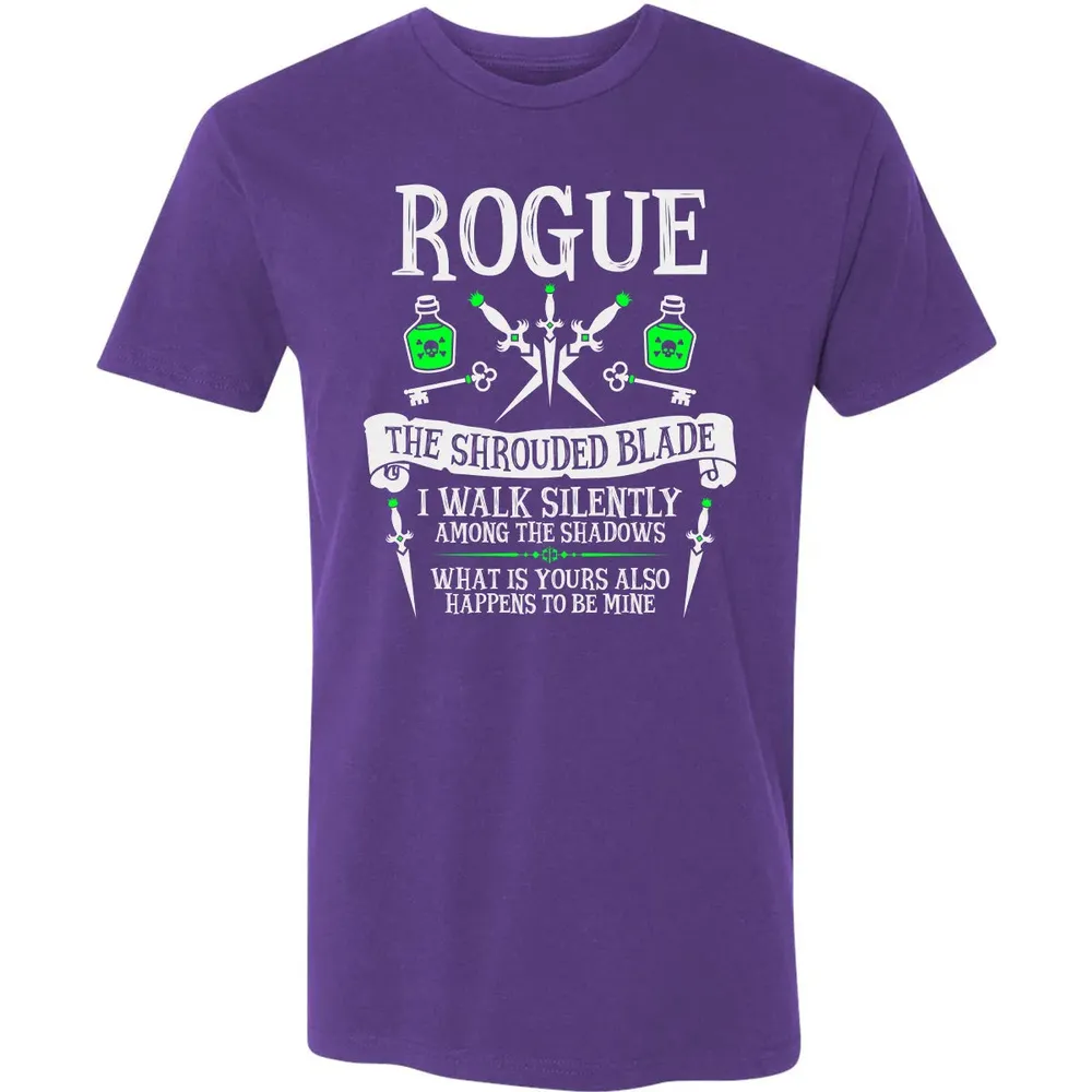 ROGUE, THE SHROUDED BLADE (White Text) Premium Unisex T-shirt - 7