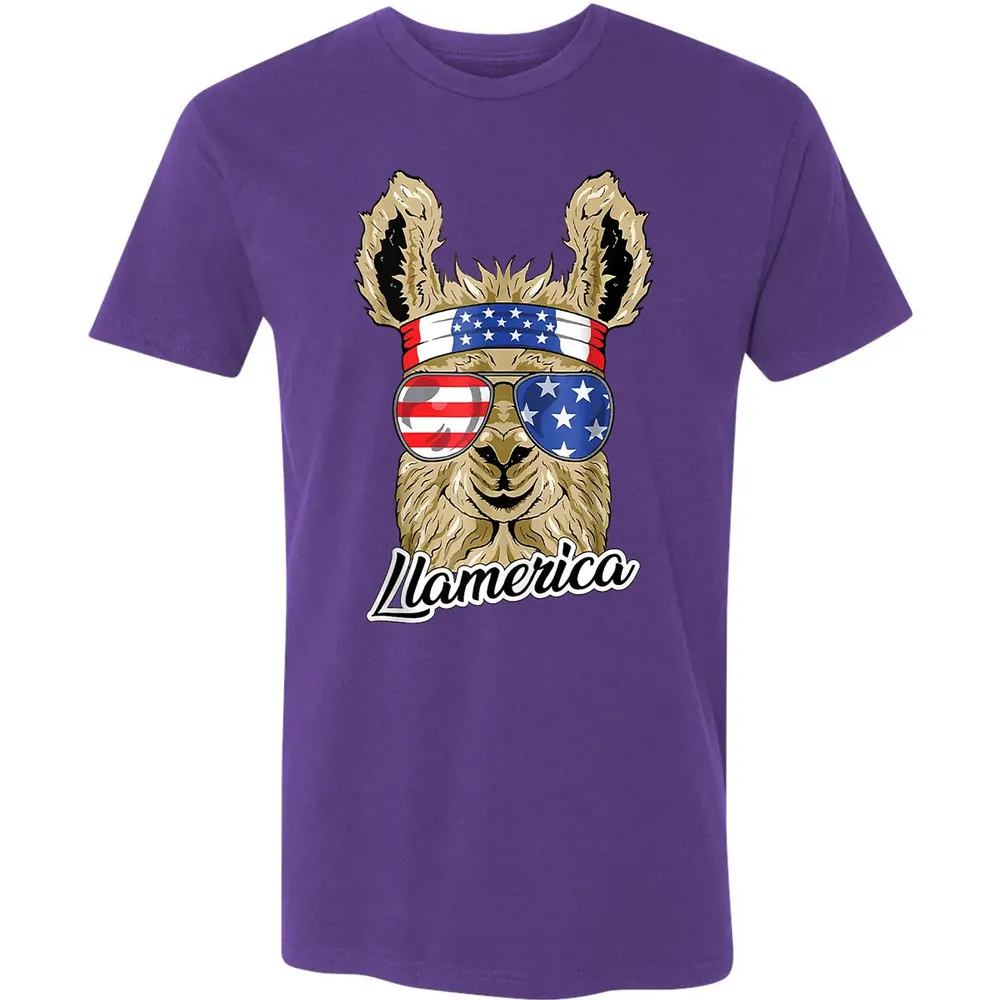 Llamerica American Llama Patriotic USA 4th Of July Funny Premium Unisex T-shirt - 7