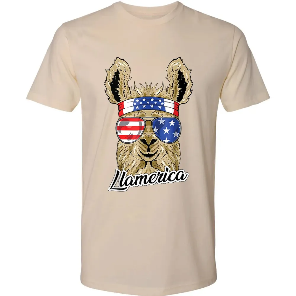 Llamerica American Llama Patriotic USA 4th Of July Funny Premium Unisex T-shirt - 13