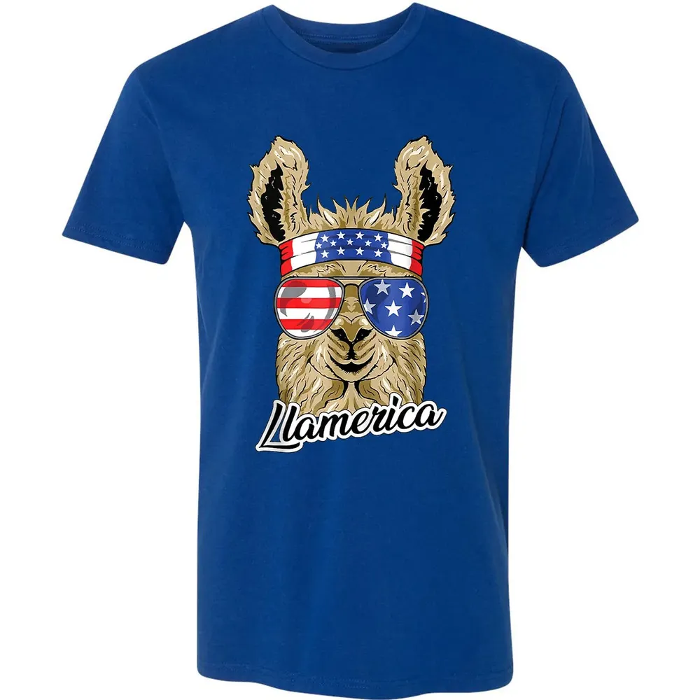 Llamerica American Llama Patriotic USA 4th Of July Funny Premium Unisex T-shirt - 10