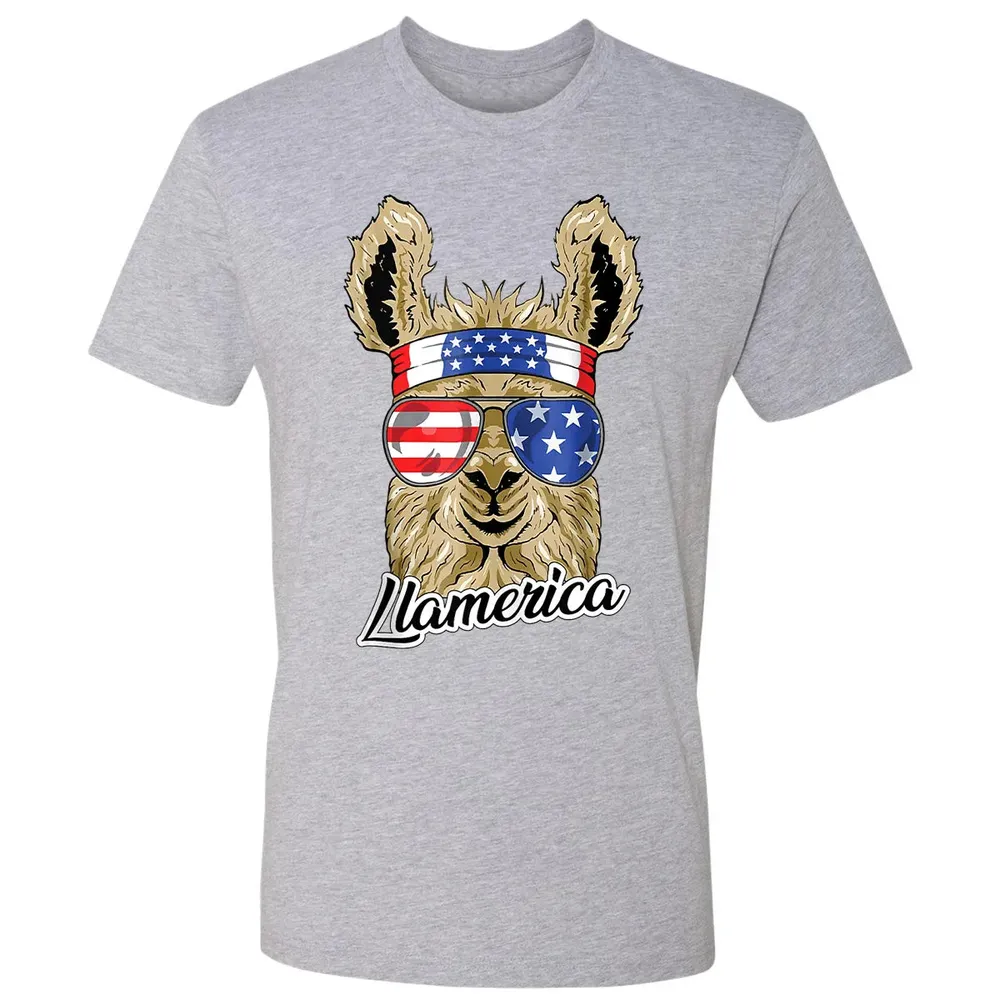 Llamerica American Llama Patriotic USA 4th Of July Funny Premium Unisex T-shirt - 9