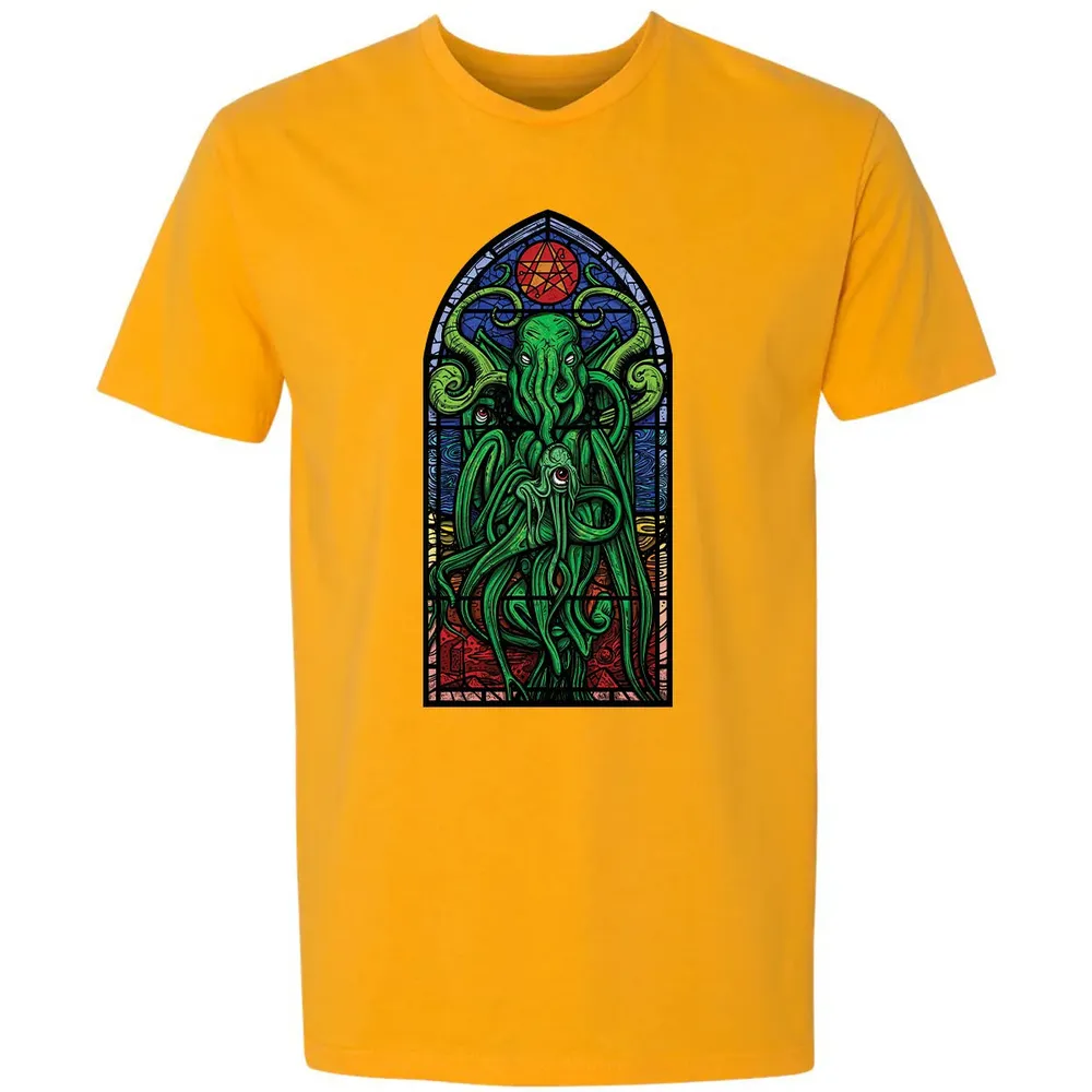 Stained Glass Cthulhu Premium Unisex T-shirt - 11