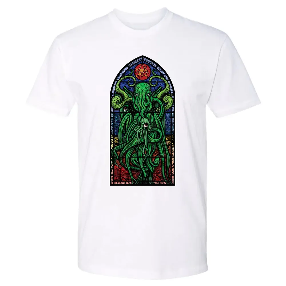 Stained Glass Cthulhu Premium Unisex T-shirt - 4