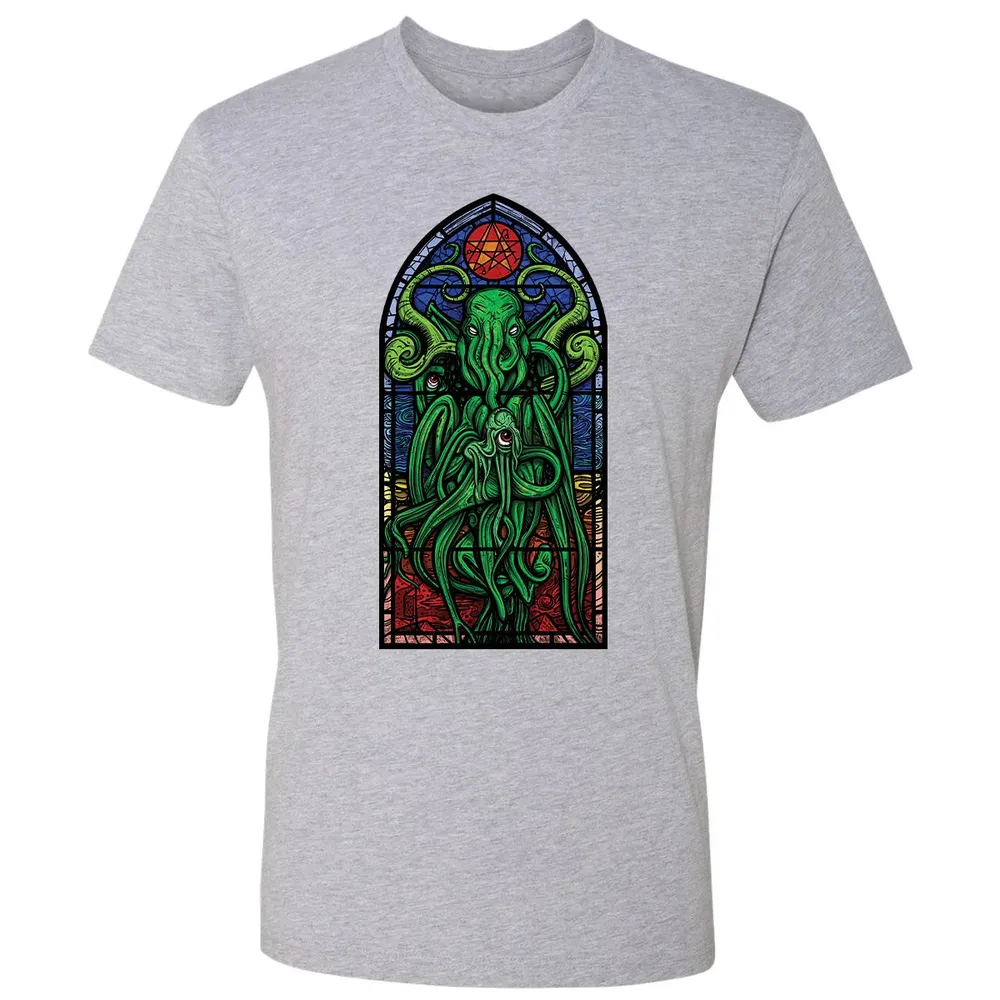 Stained Glass Cthulhu Premium Unisex T-shirt - 9