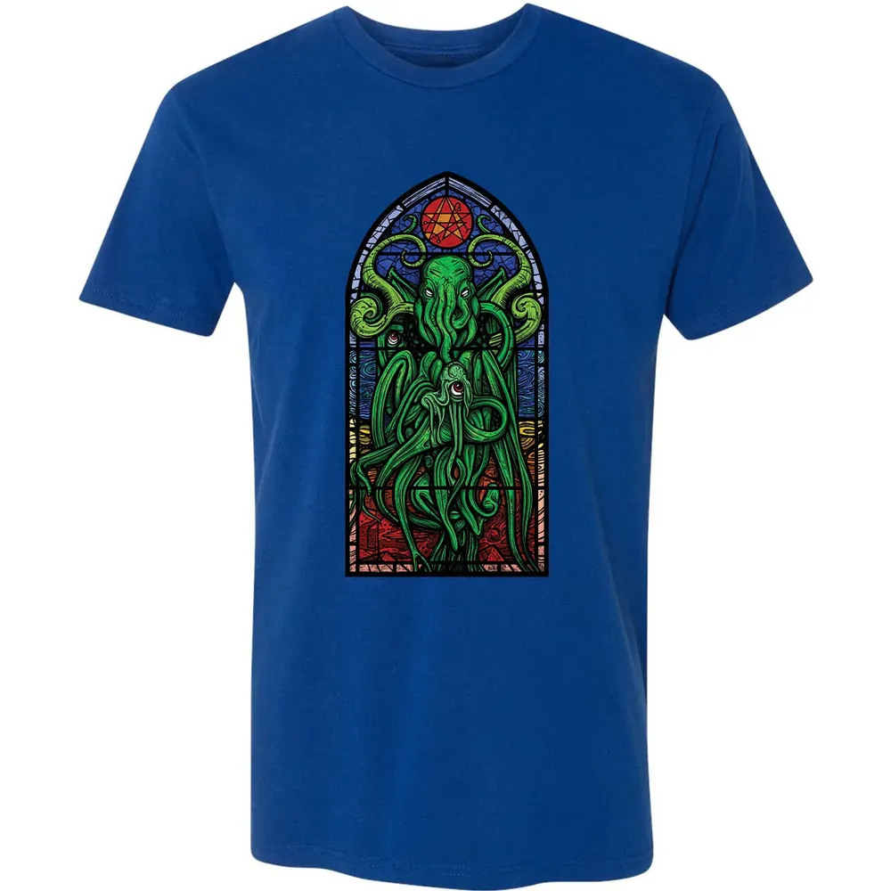 Stained Glass Cthulhu Premium Unisex T-shirt - 10