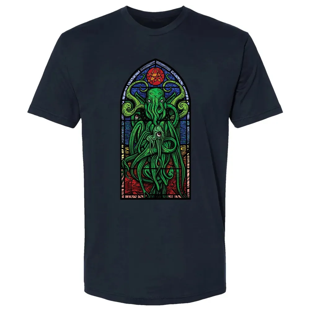 Stained Glass Cthulhu Premium Unisex T-shirt - 2