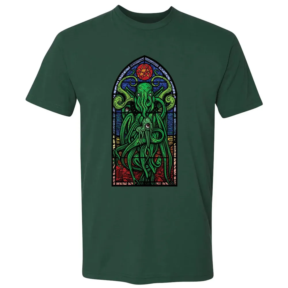 Stained Glass Cthulhu Premium Unisex T-shirt - 12