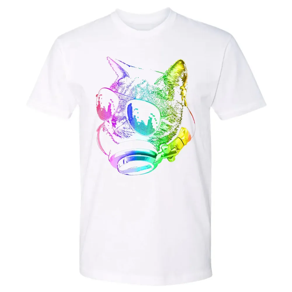 Rainbow Music Cat Premium Unisex T-shirt - 4