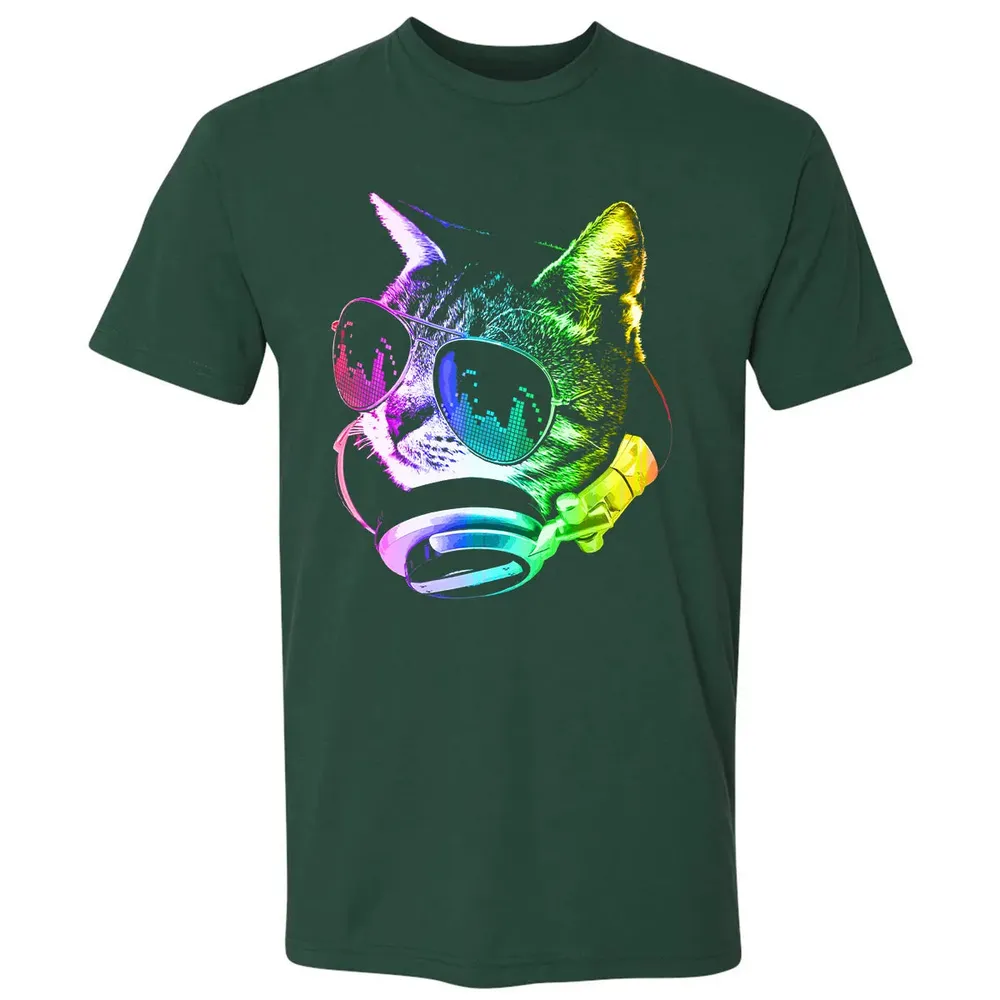 Rainbow Music Cat Premium Unisex T-shirt - 12