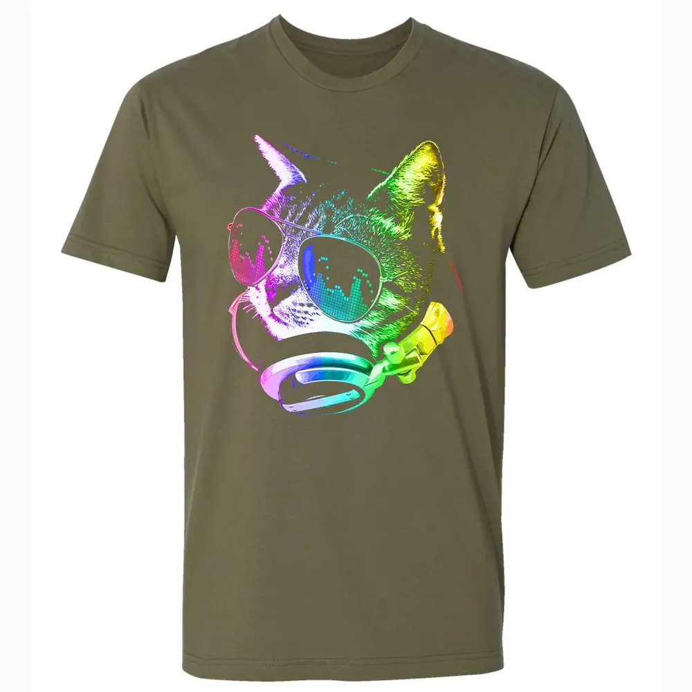 Rainbow Music Cat Premium Unisex T-shirt - 5