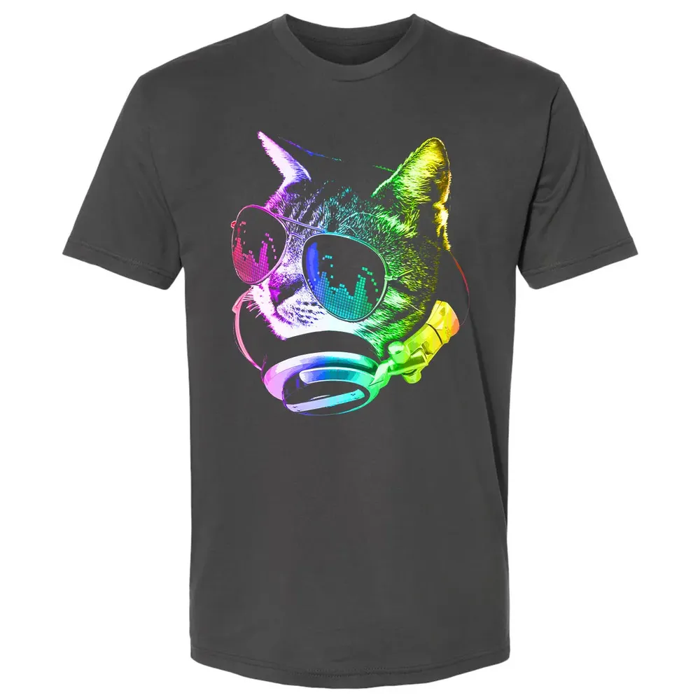 Rainbow Music Cat Premium Unisex T-shirt - 8