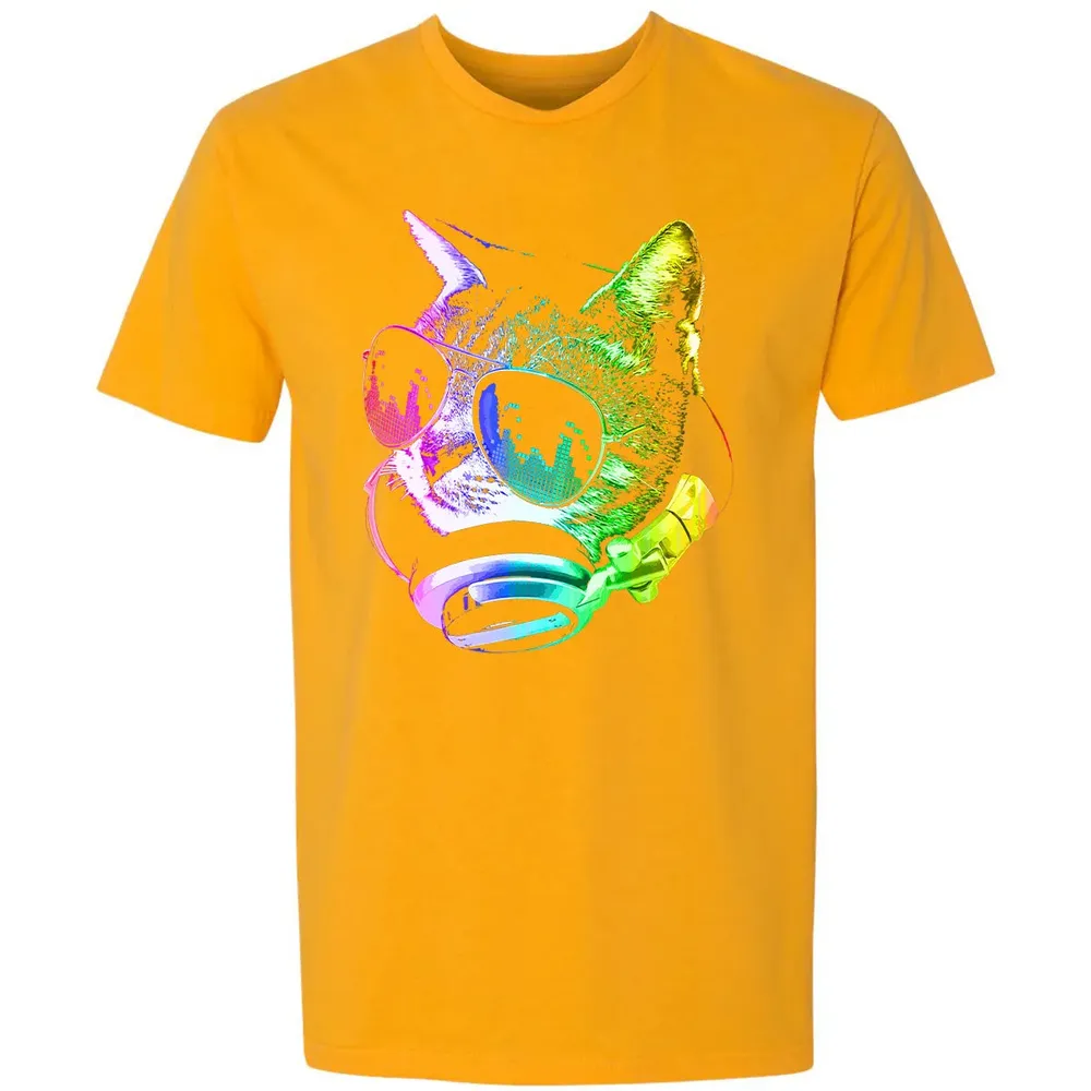 Rainbow Music Cat Premium Unisex T-shirt - 11