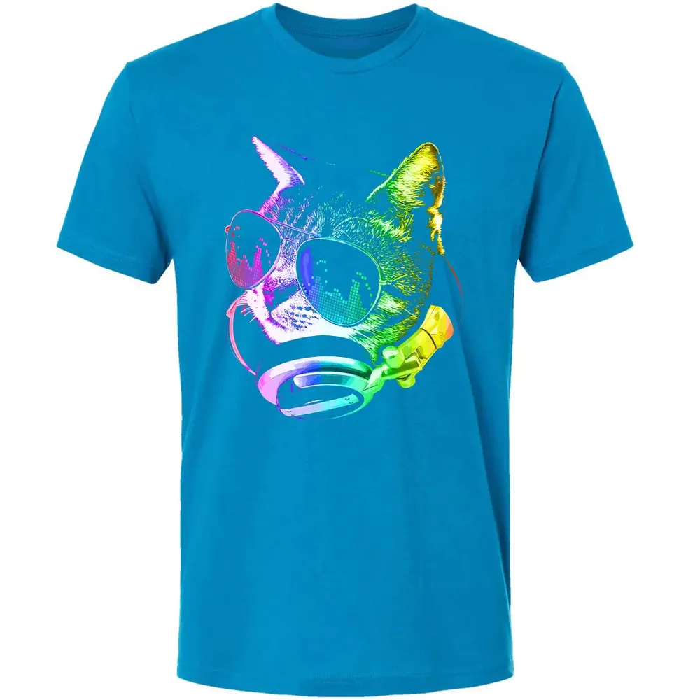 Rainbow Music Cat Premium Unisex T-shirt - 15