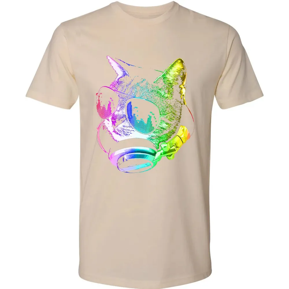 Rainbow Music Cat Premium Unisex T-shirt - 13