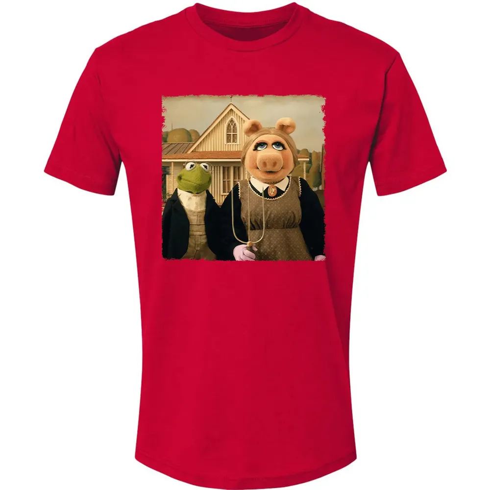 Ms Piggy's American Gothic Premium Unisex T-shirt - 6