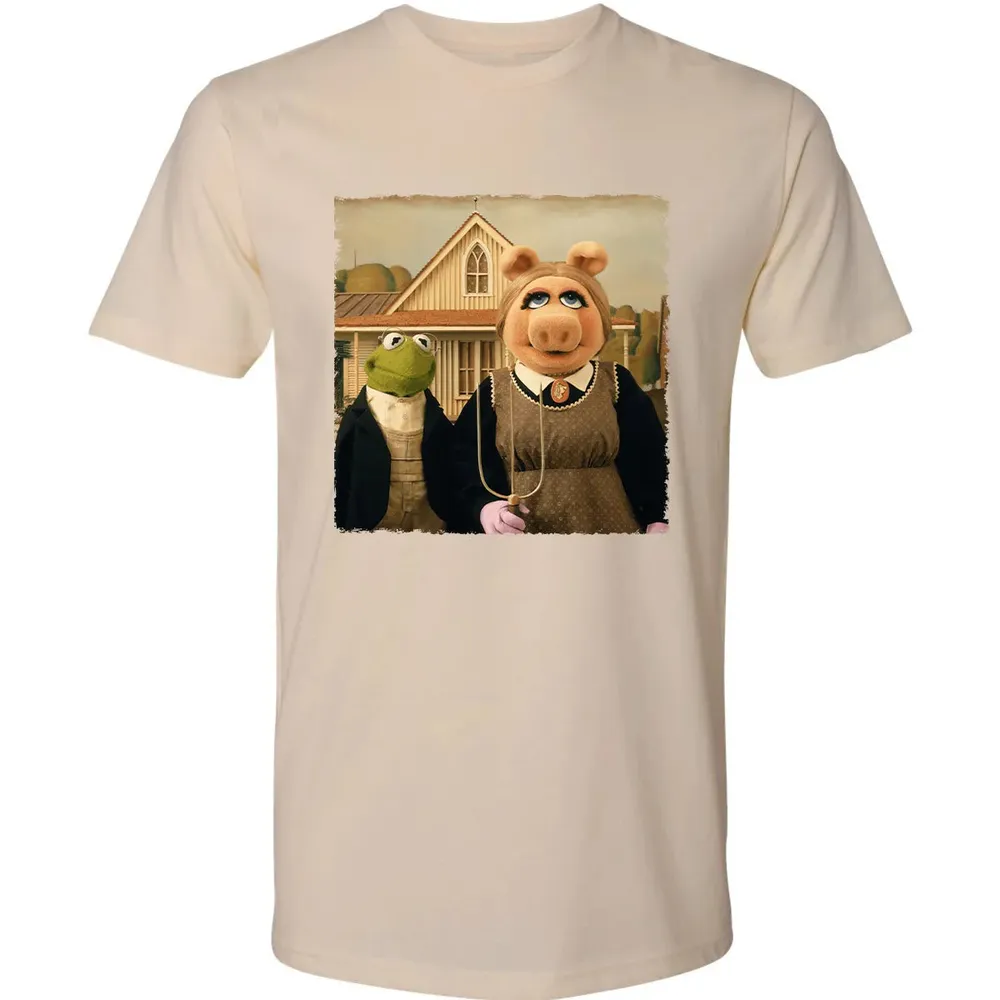 Ms Piggy's American Gothic Premium Unisex T-shirt - 13