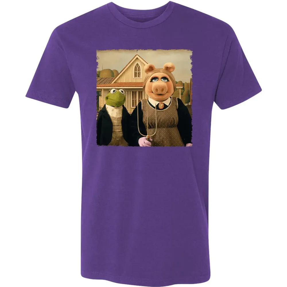 Ms Piggy's American Gothic Premium Unisex T-shirt - 7