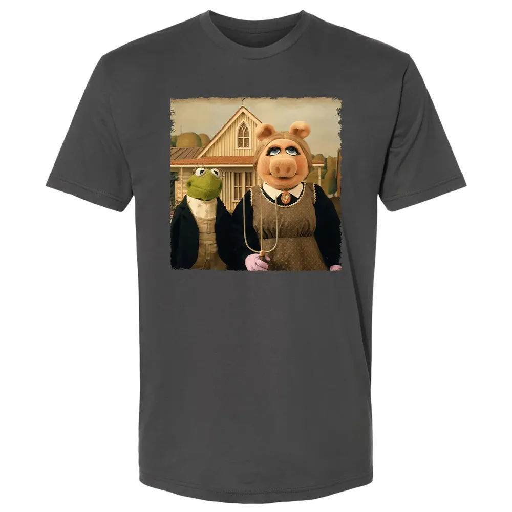 Ms Piggy's American Gothic Premium Unisex T-shirt - 8