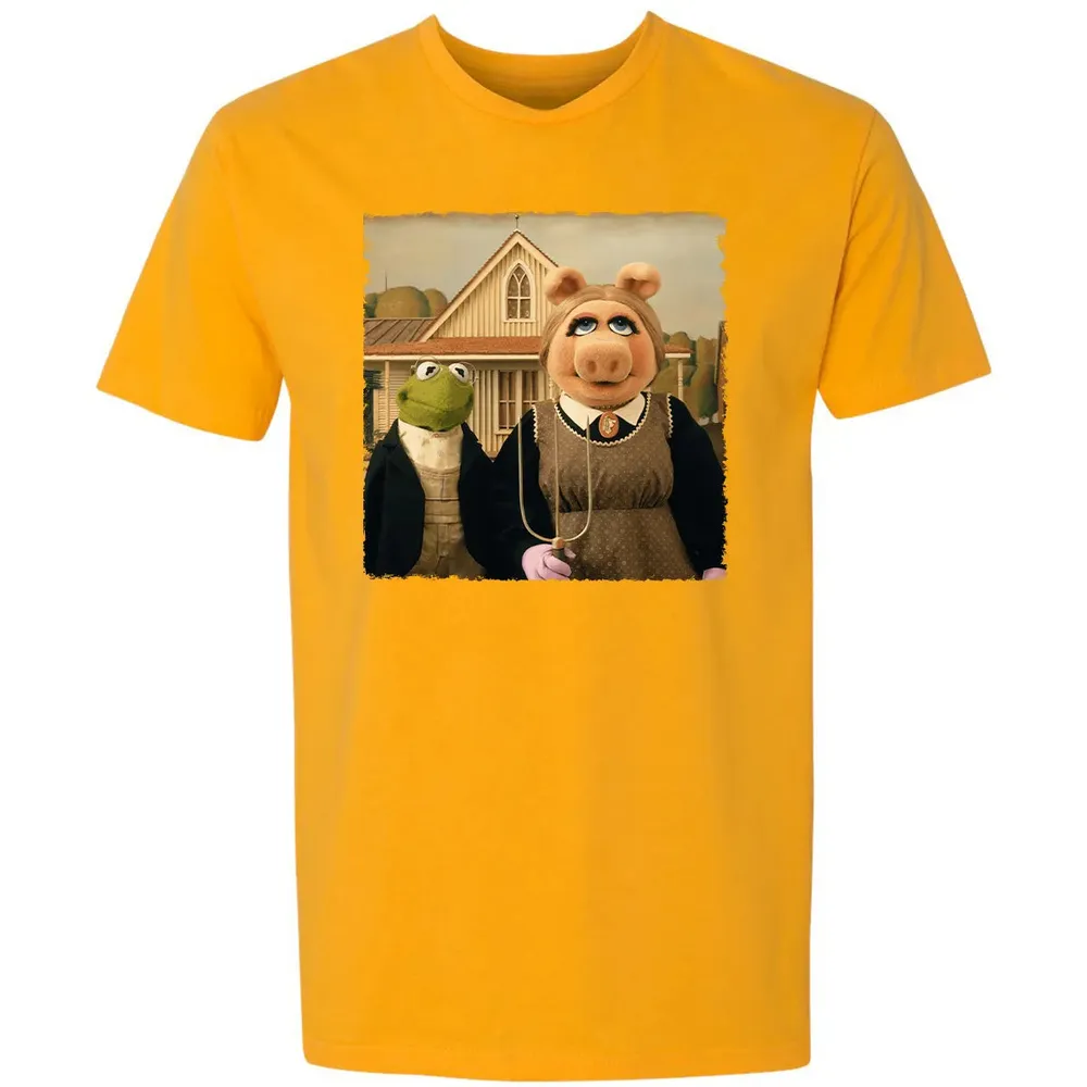Ms Piggy's American Gothic Premium Unisex T-shirt - 11