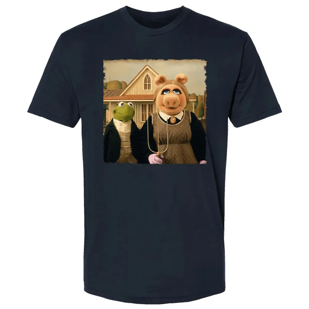 Ms Piggy's American Gothic Premium Unisex T-shirt - 2