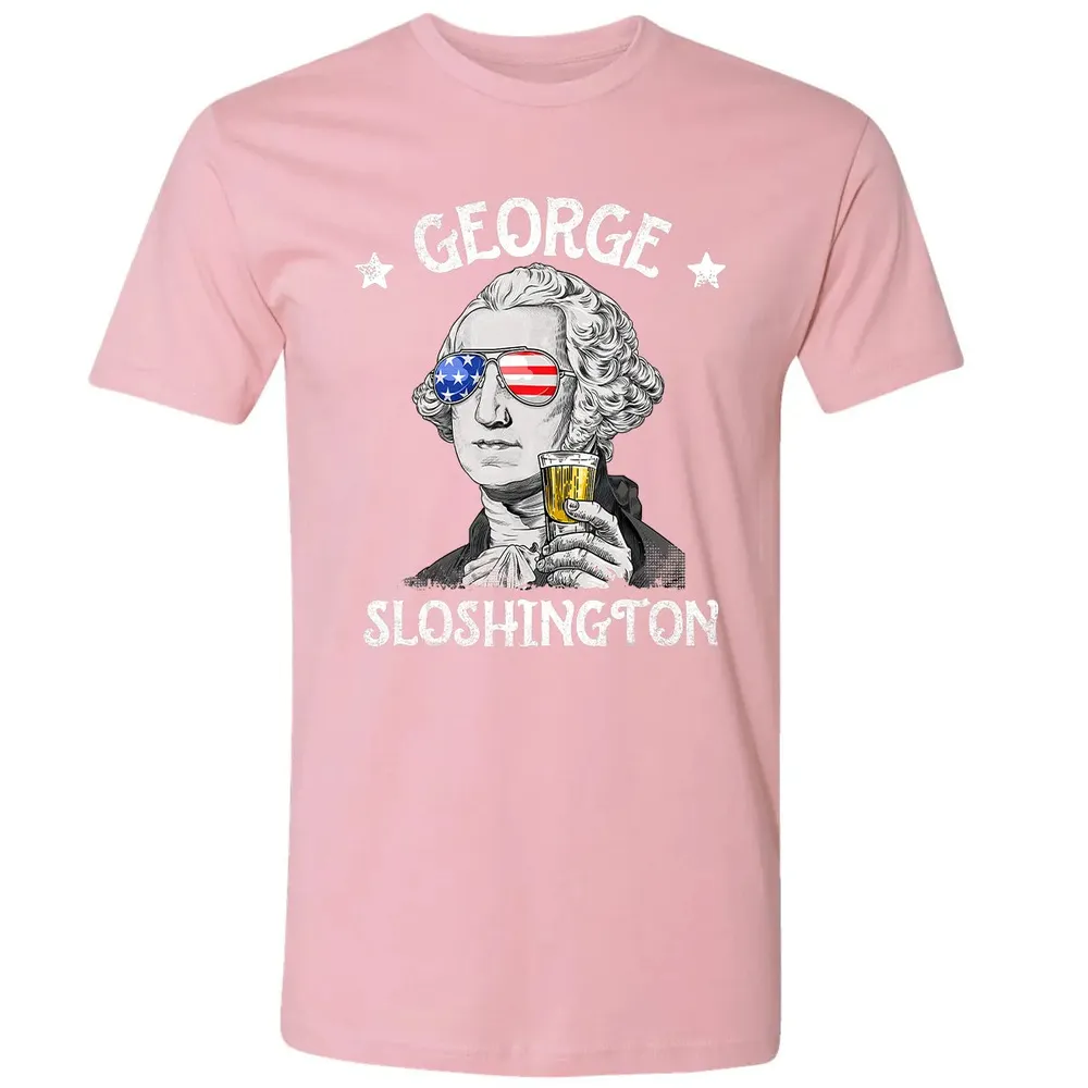 George Sloshington Washington 4th of July Men Funny American Premium Unisex T-shirt - 3