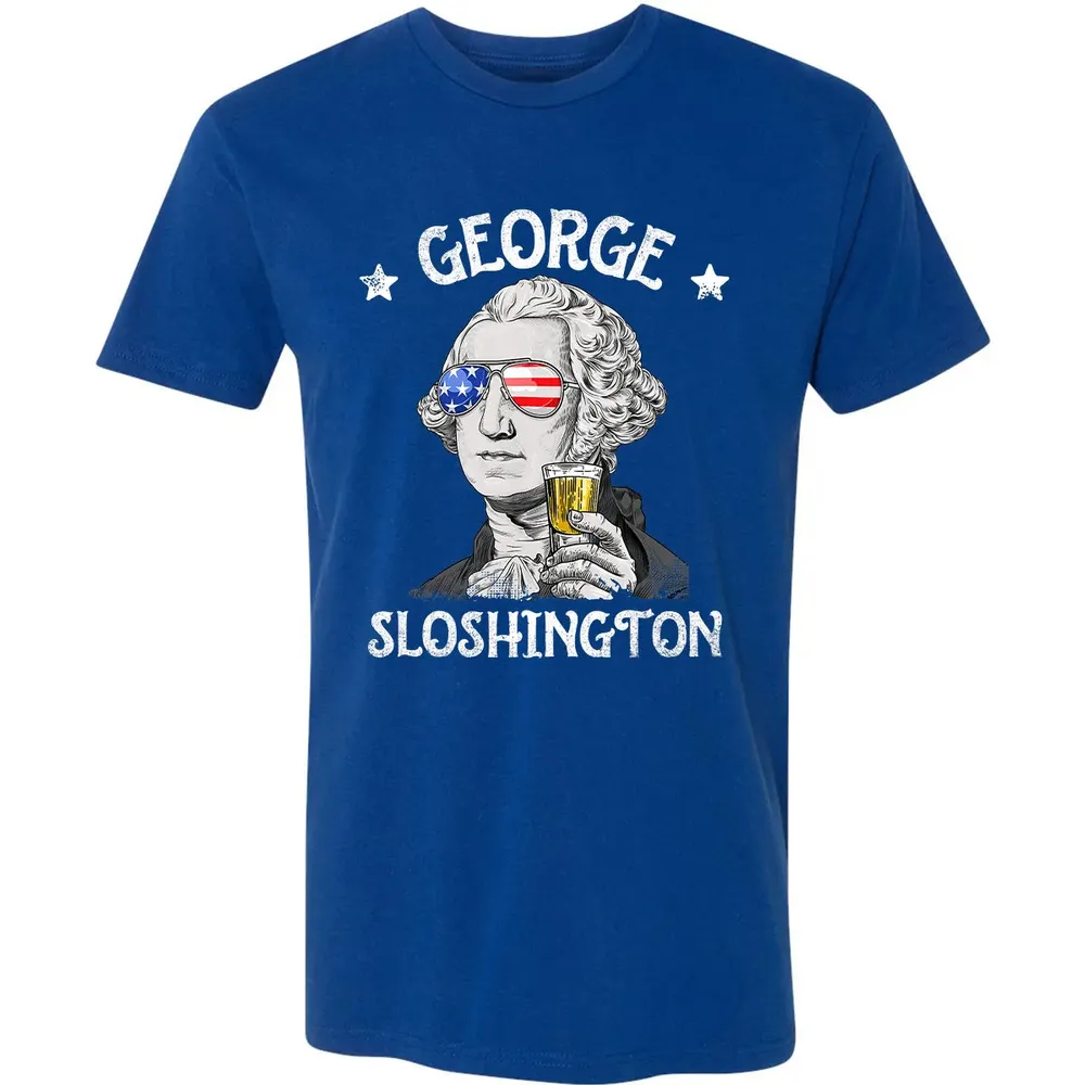 George Sloshington Washington 4th of July Men Funny American Premium Unisex T-shirt - 10